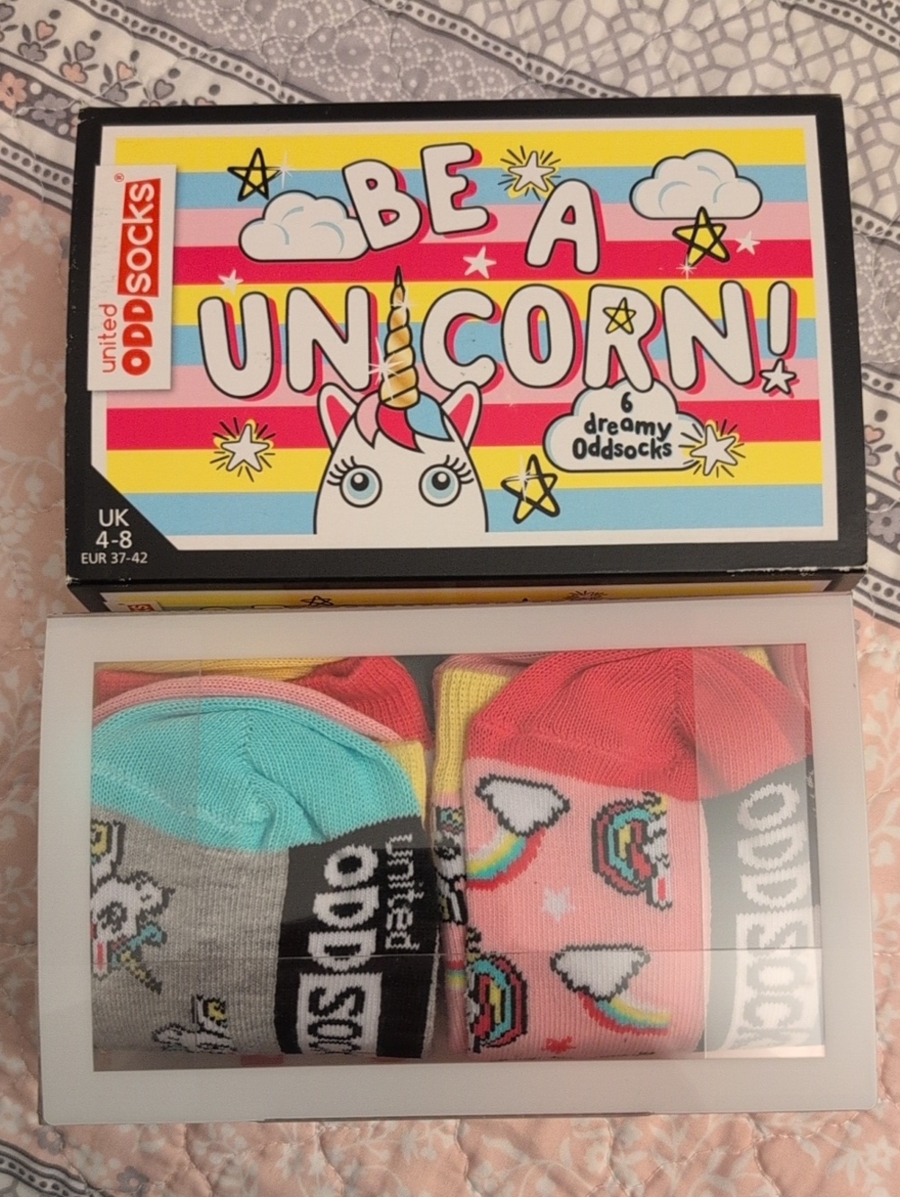 Be A Unicorn Women's Crew Socks - Brand New In Box - 6 pairs